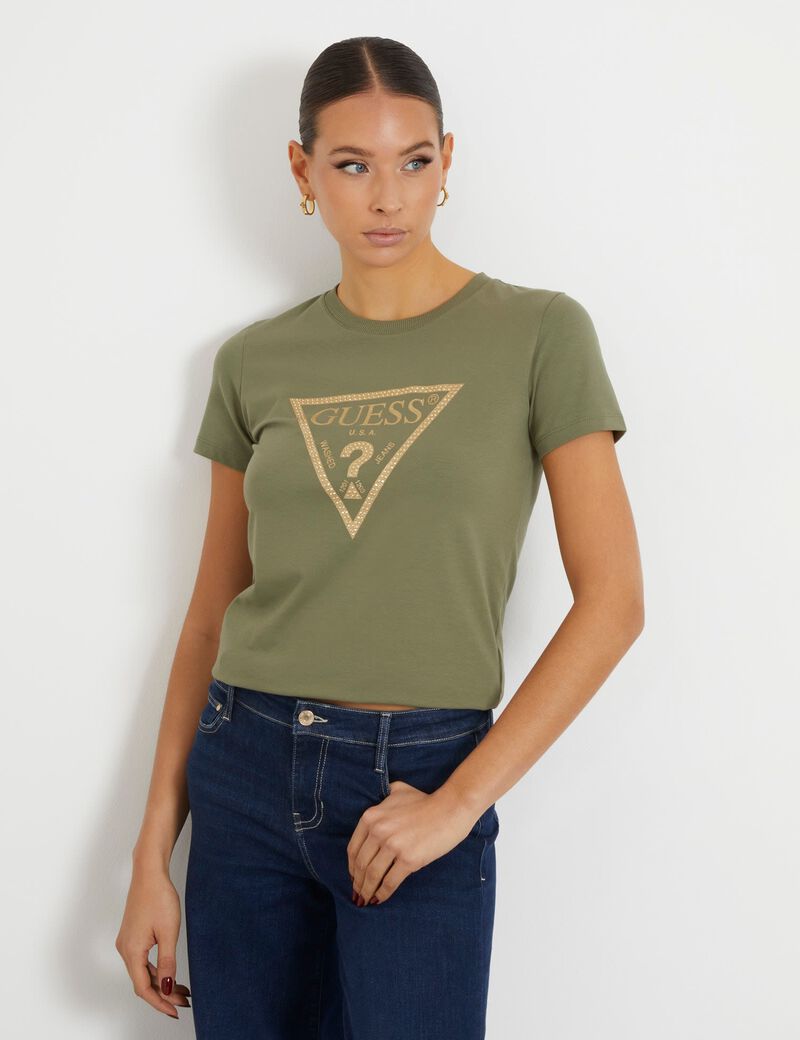 Triangle Logo Stretch T-Shirt