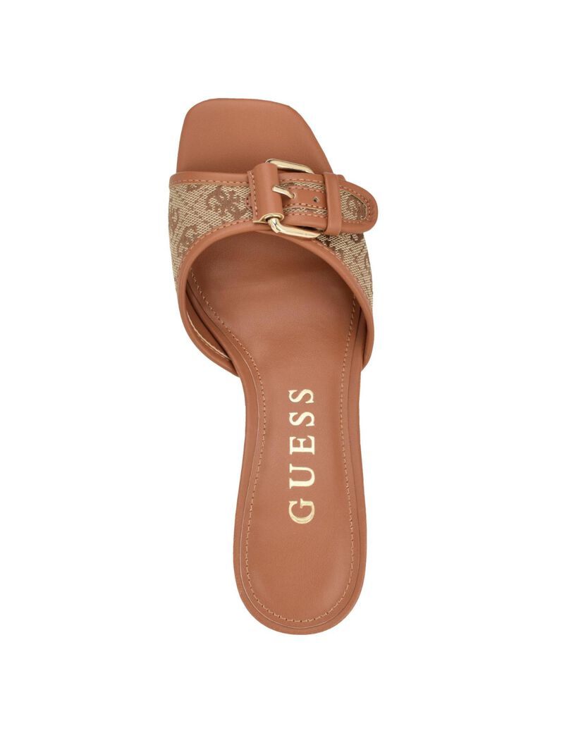 Dista Buckled Logo Kitten Heels