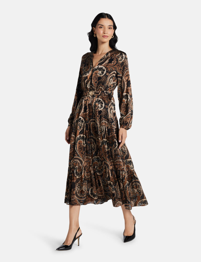 CLARISSE BELTED LONG DRESS