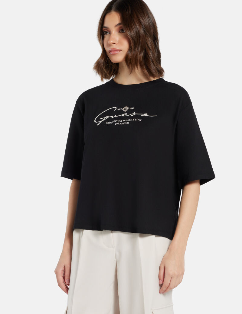 Guess signature boxy t-shirt