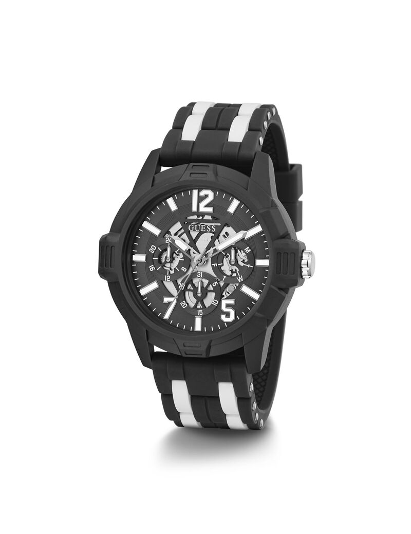 ساعة يد متعددة الوظائف باللون الأسود