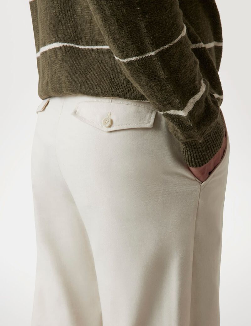 Linen blend regular fit chinos