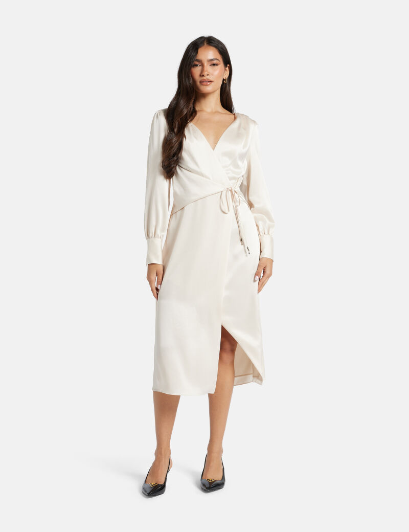 Dion wrap midi dress