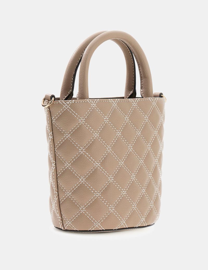 Giully Quilted Mini Bucket Bag