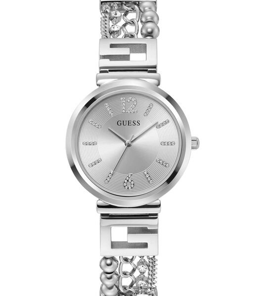 Ladies silver tone analog watch