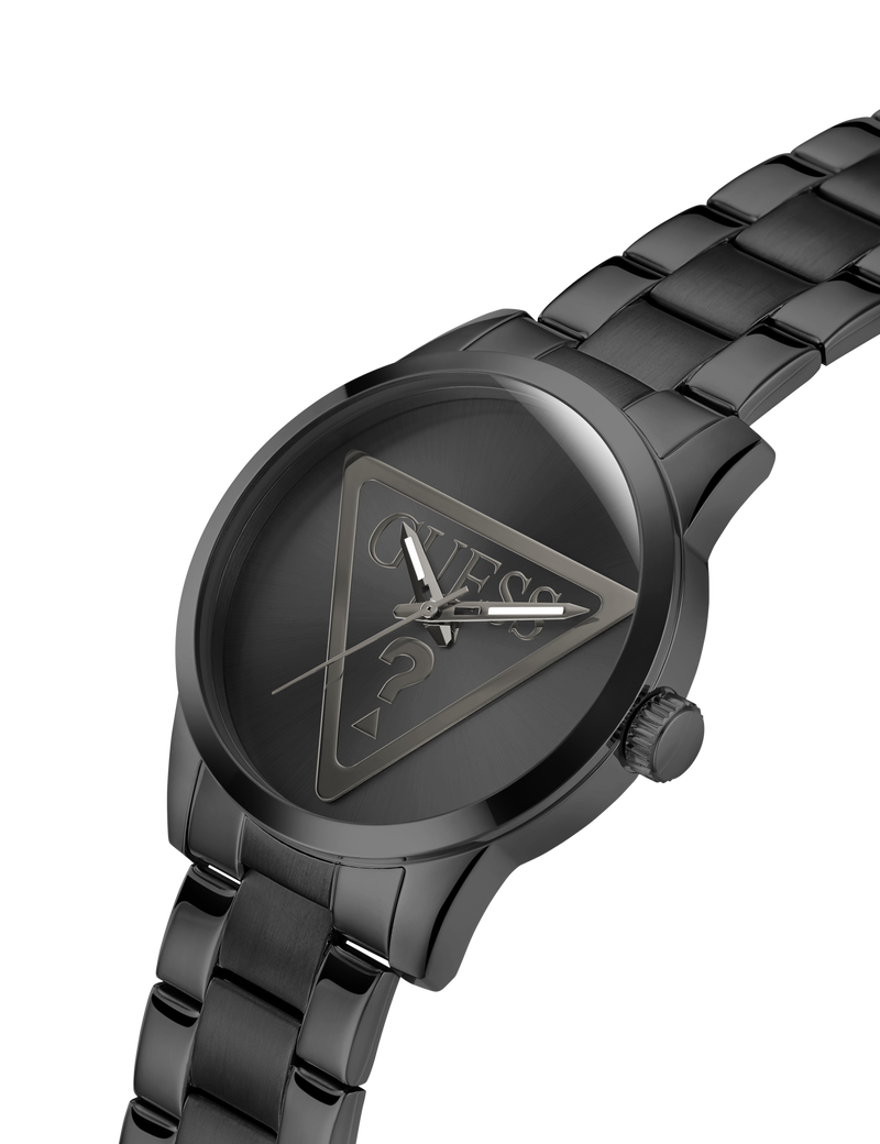 guess mens black analog watch