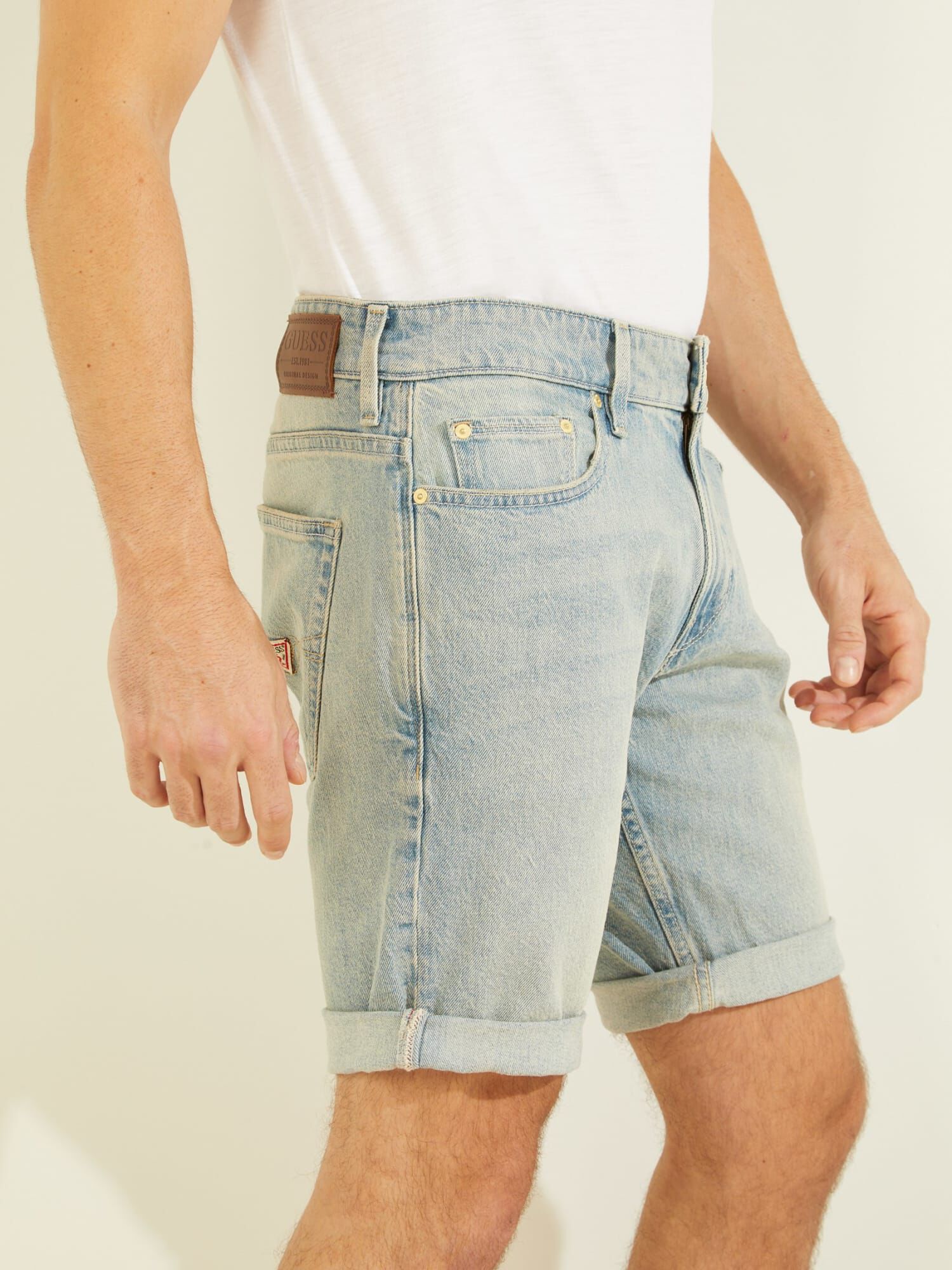 Guess men's clearance denim shorts