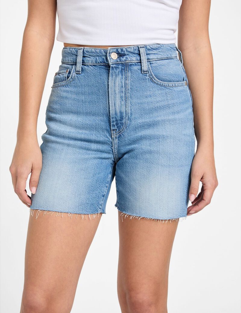 80S pedal denim shorts