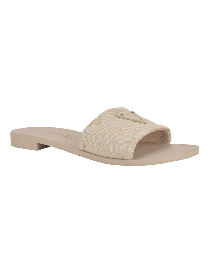 Elysone logo flat sandals
