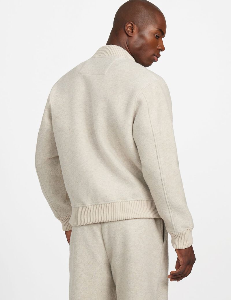 Wool-blend bomber jacket