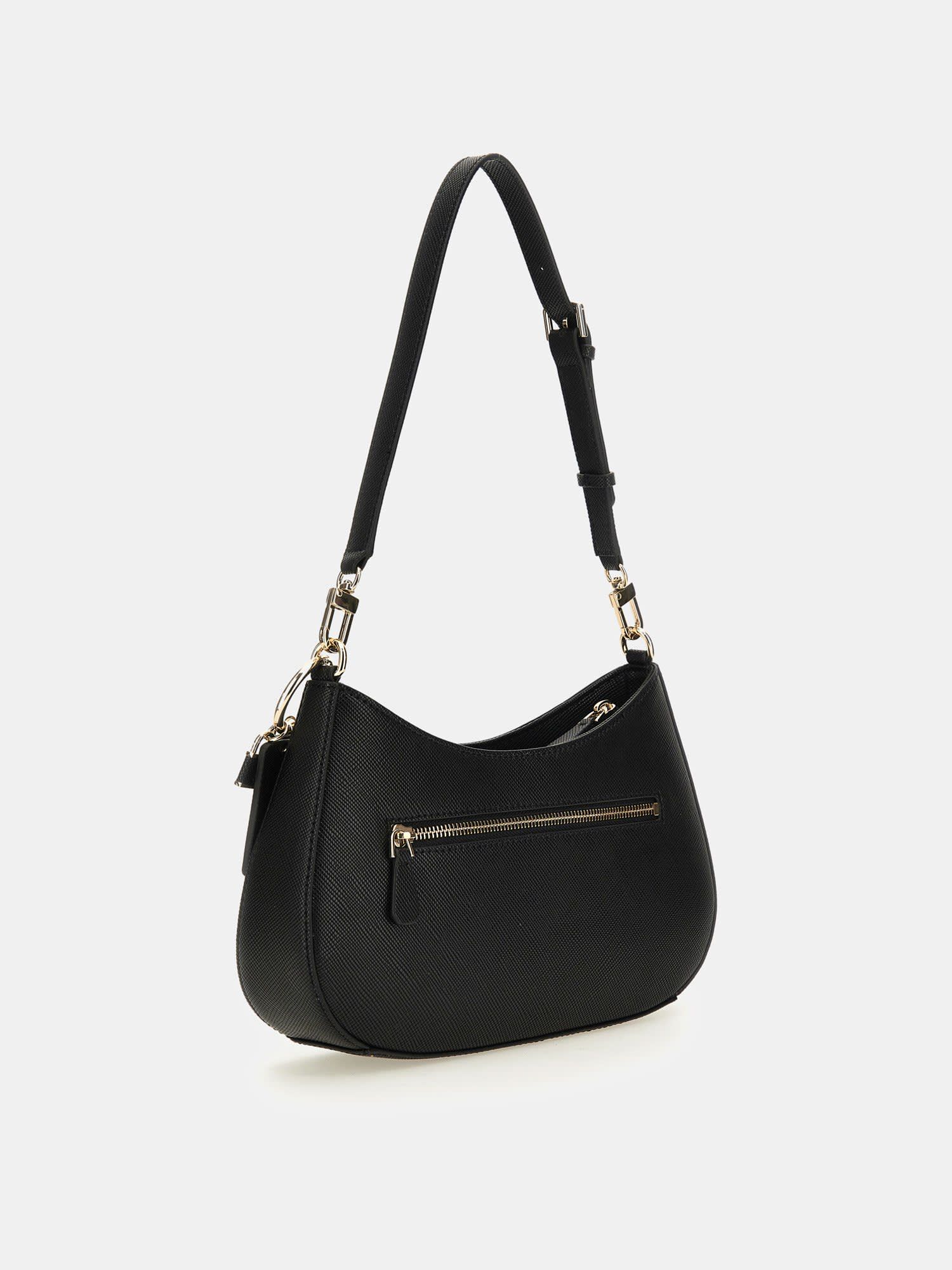 Shop GUESS Noelle Saffiano Shoulder Bag, Black | GUESS EGY