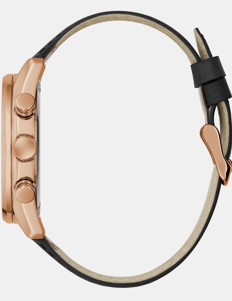 جيس mens black rose gold tone multi function watch