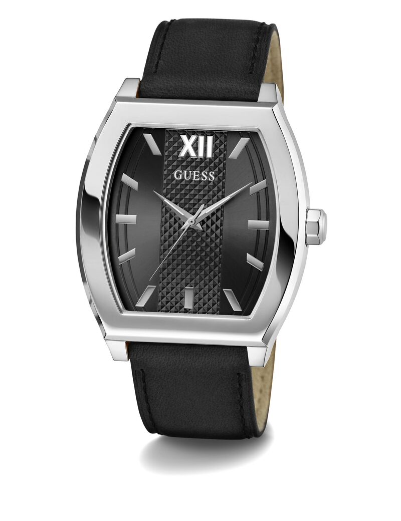 Analogue watch in genuine leather