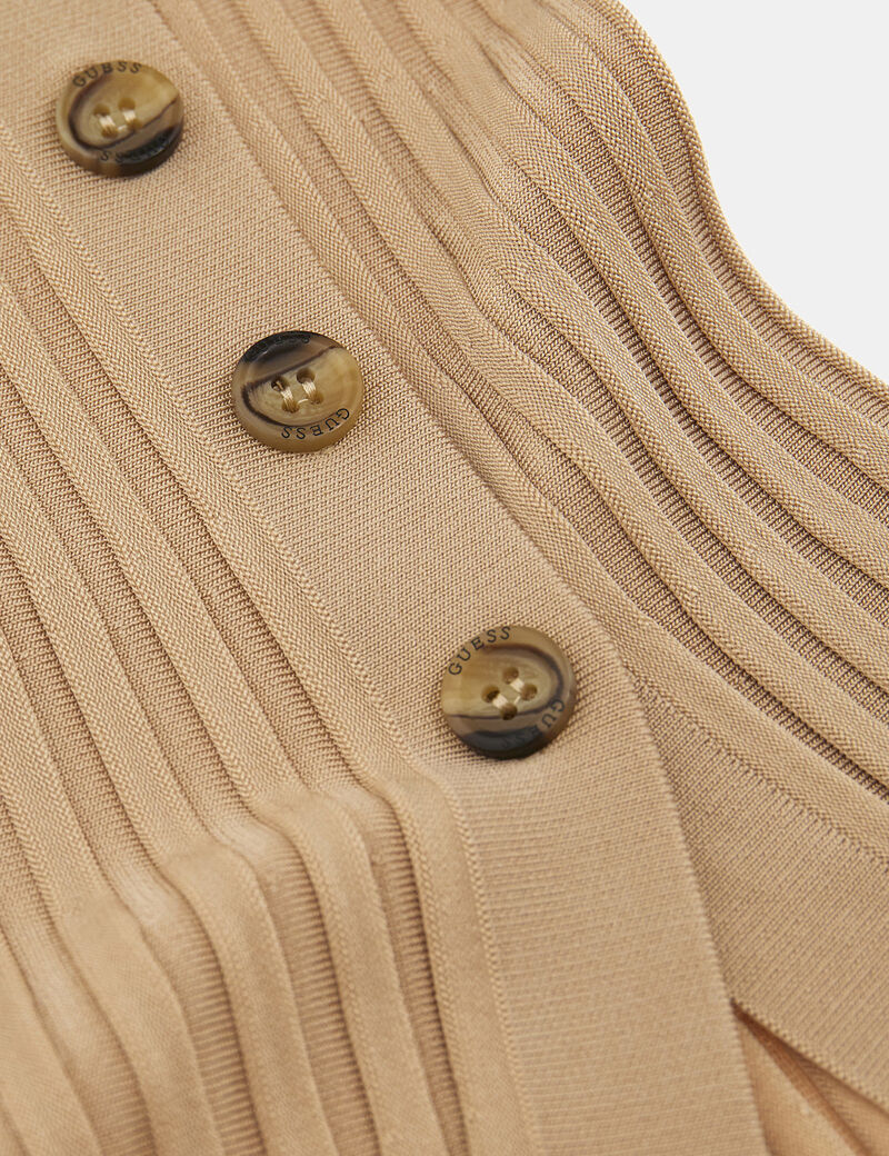 Pleated Long Sweater Skirt