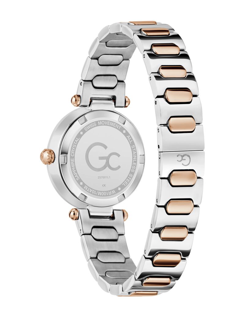 Gc Sportchic Women S 763 Mvmt White Dail 10 Amt Silver Rose Gold Stainless Steel Brct
