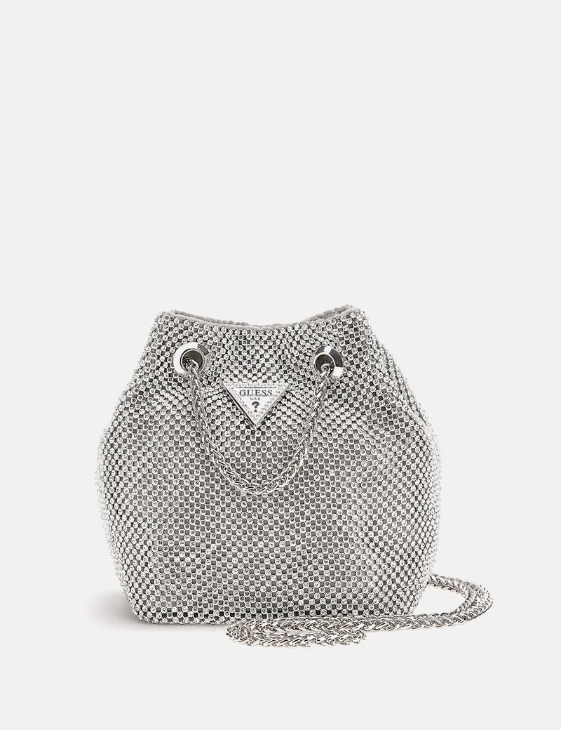 Lua rhinestone mini bucket bag