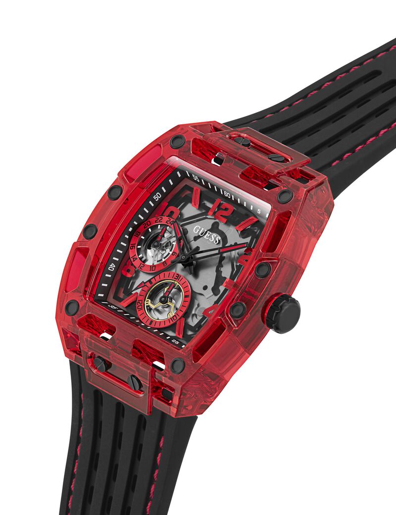 Black Quartz Analog Silicone Watch