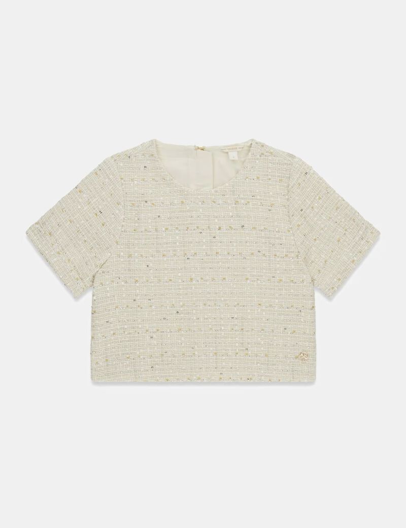 بلوزة قصيرة من التويد