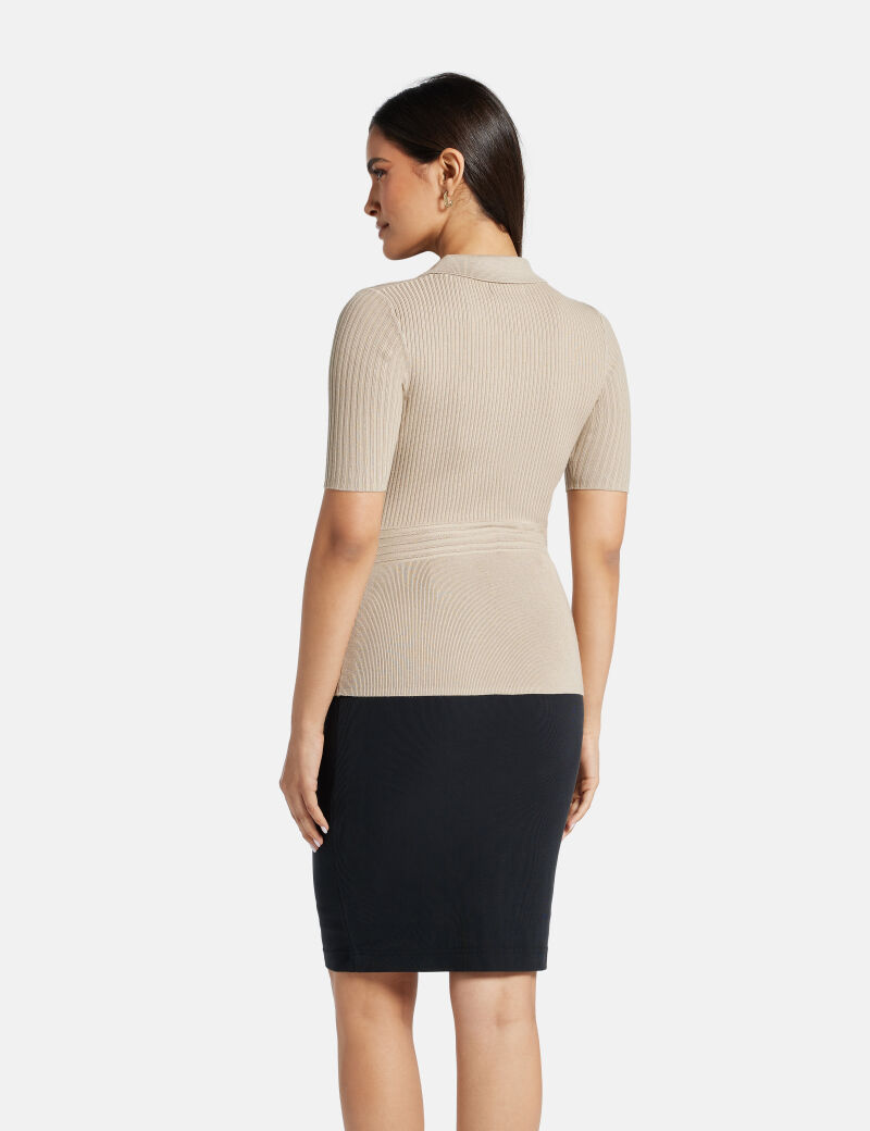 Flora cut-out sweater polo