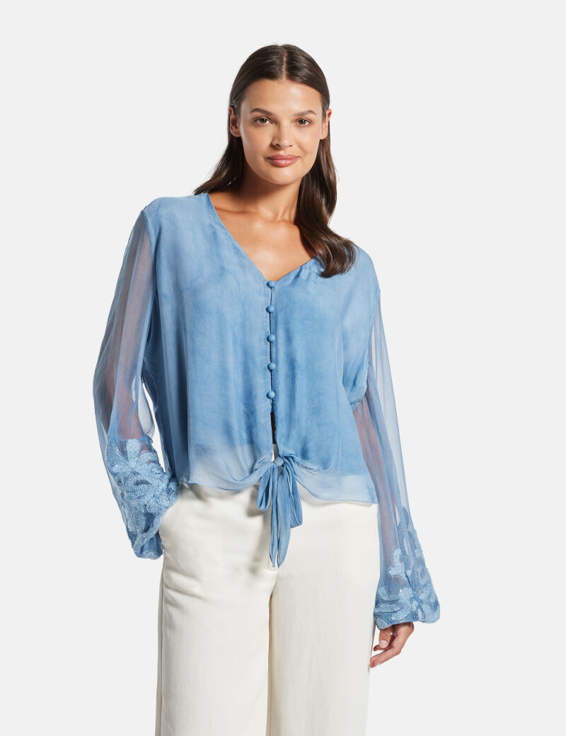 Silk-blend shirt