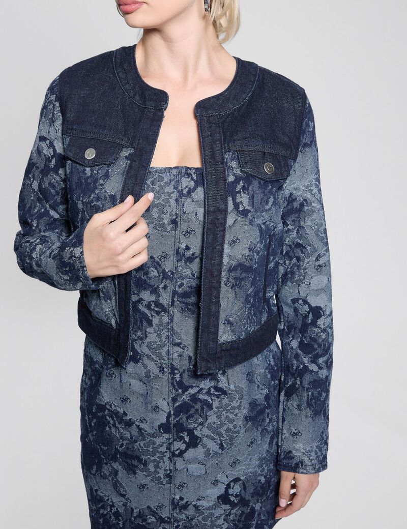 Jacquard denim jacket