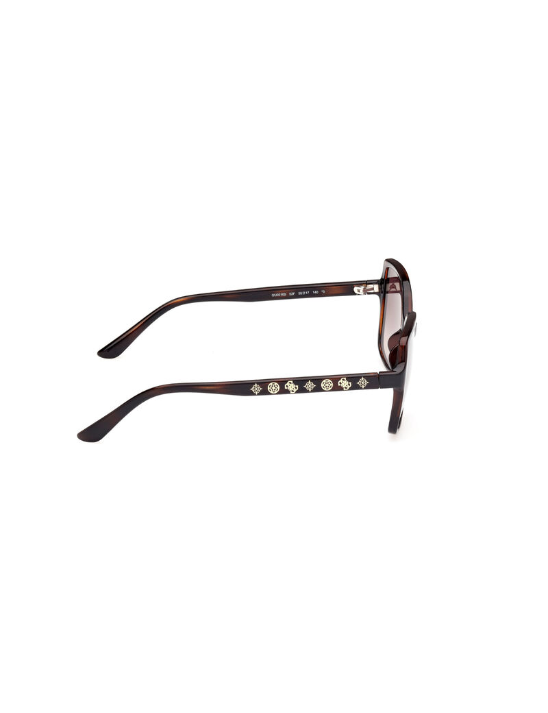 Injected Sun Glasses F Dark Havana Gradient Brown