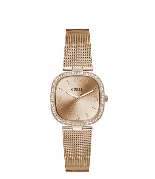 Rose Gold Square Mesh Watch