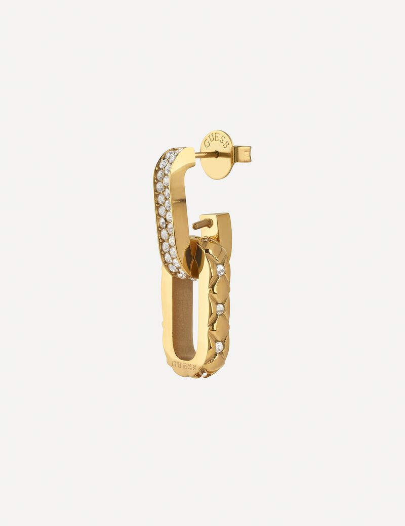 30mm Matelasse Pave Double Link Earrings