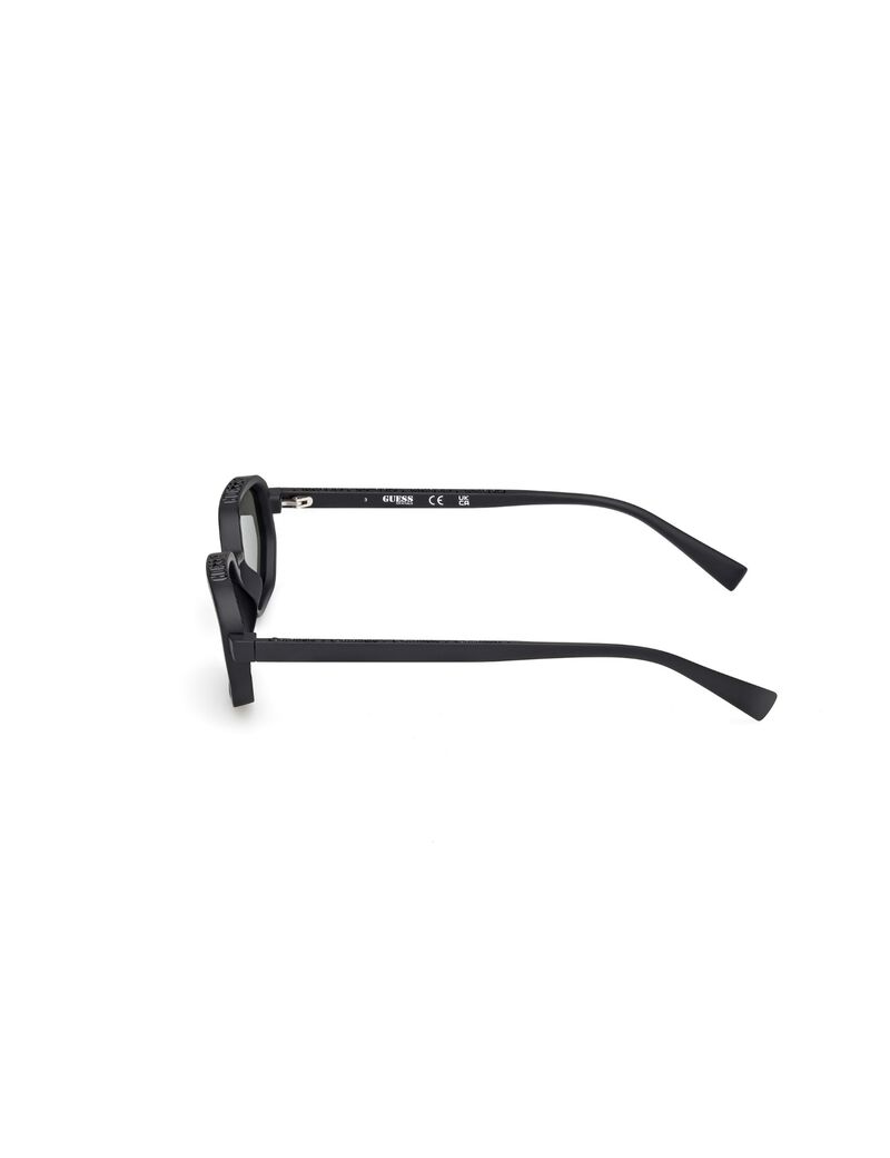 Geometric full rim sunglasses