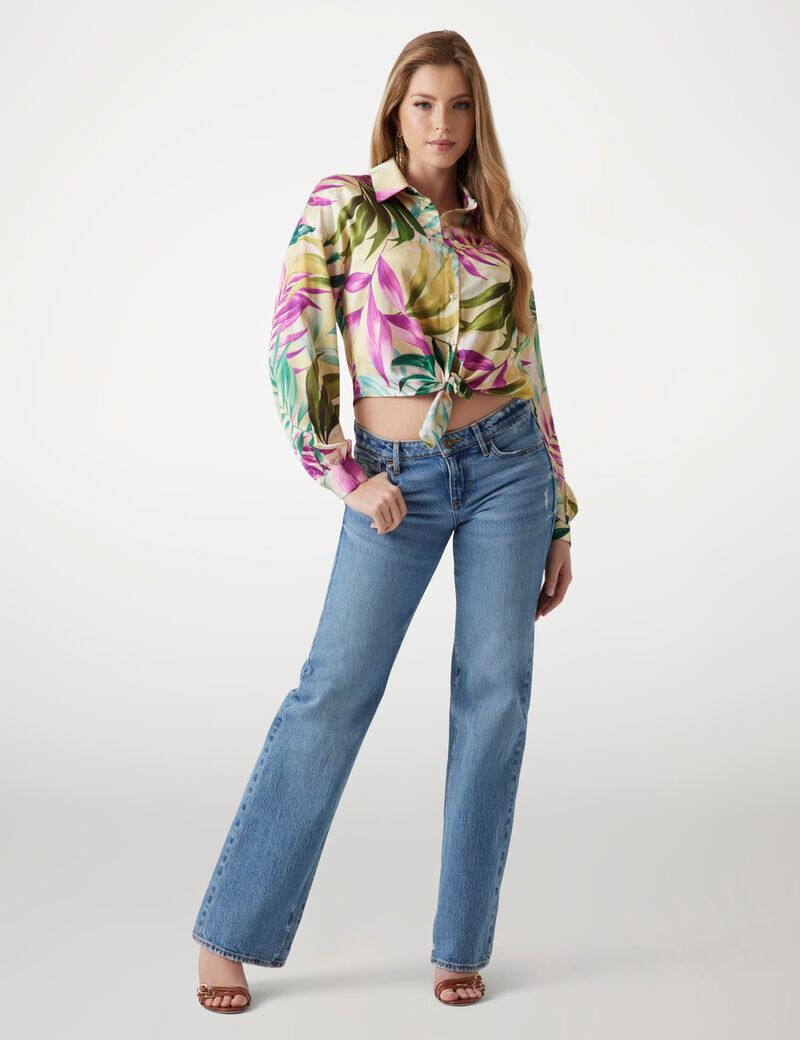 قميص ساتان قصير