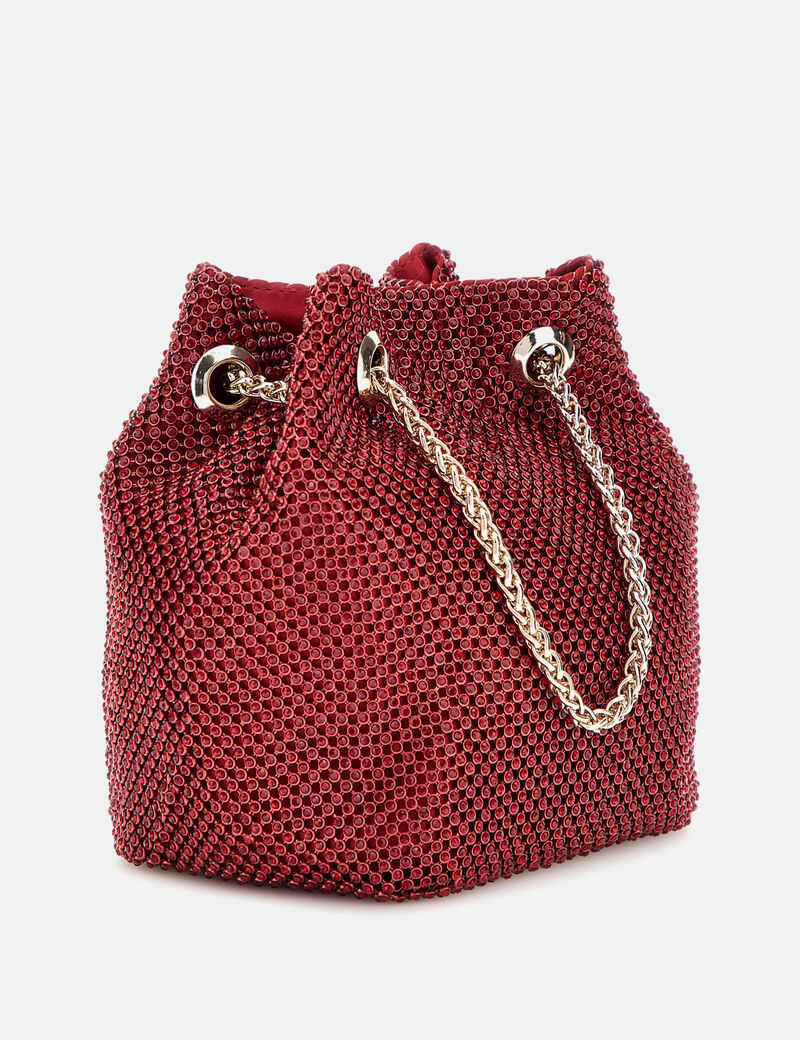 Zalina rhinestone mini bucket bag