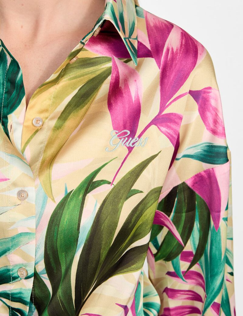 قميص ساتان قصير