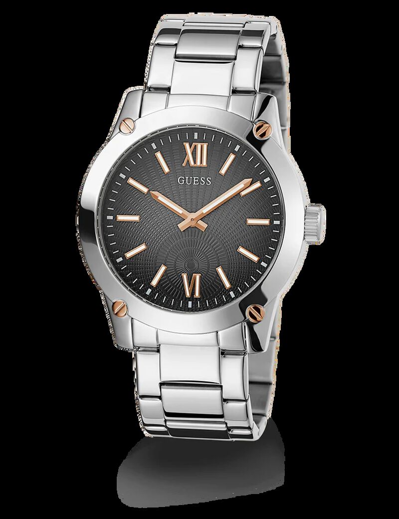 Mens Silver Tone Analog Watch