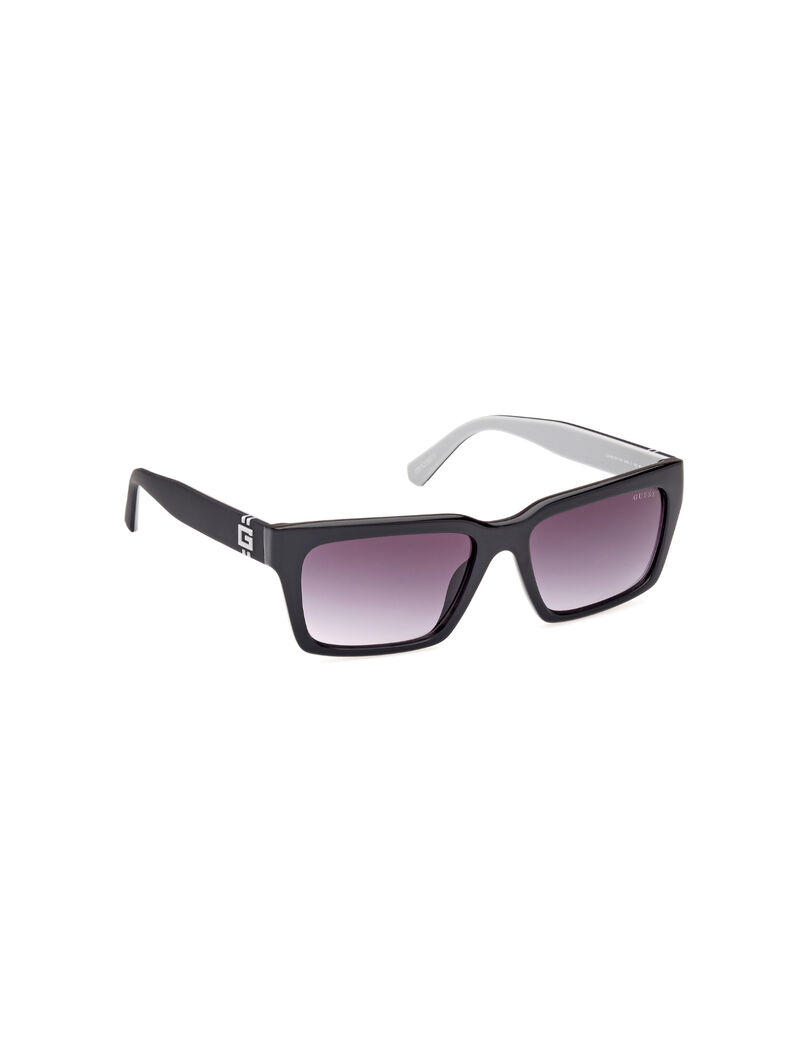 Injected Sun Glasses M Shiny Black Gradient Smoke