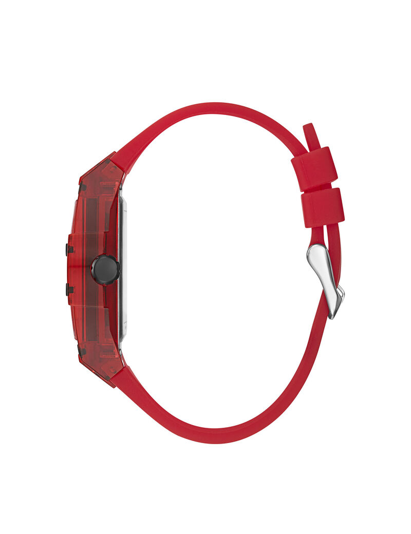 Red Silicone Multifunction Watch