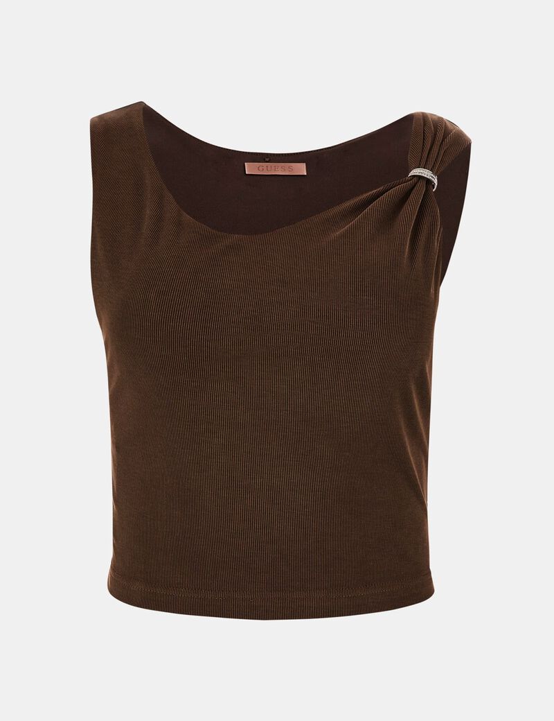 Cropped sleeveless top