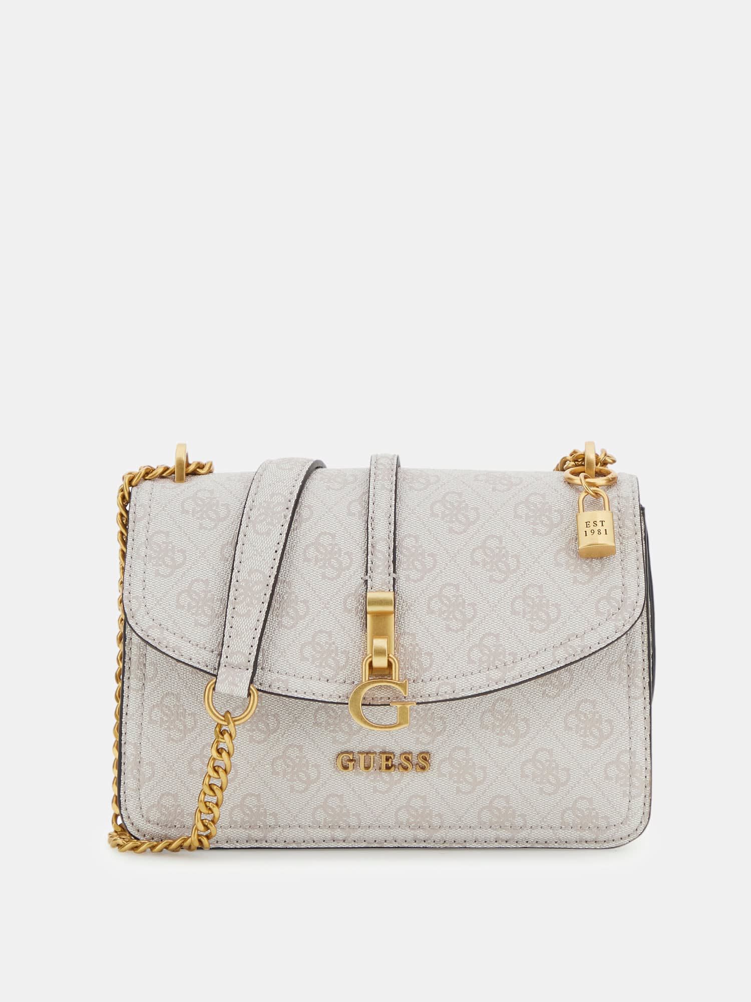 Shop GUESS Online G James 4G peony logo handbag
