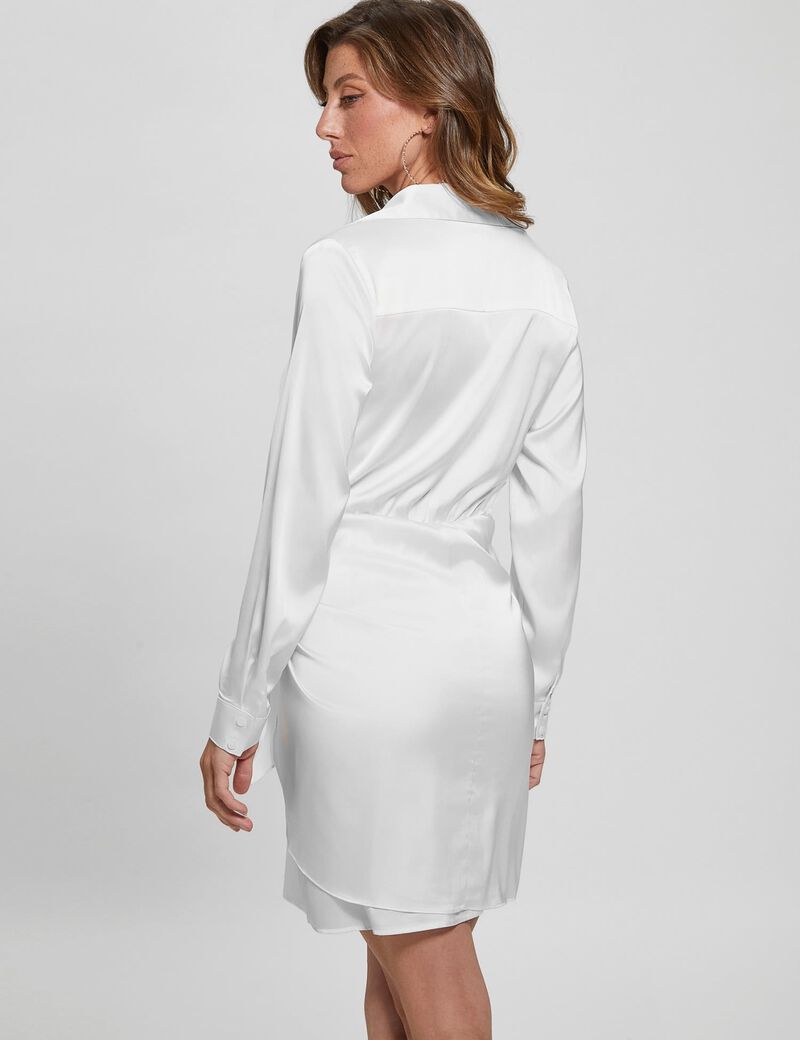 Satin chemisier dress