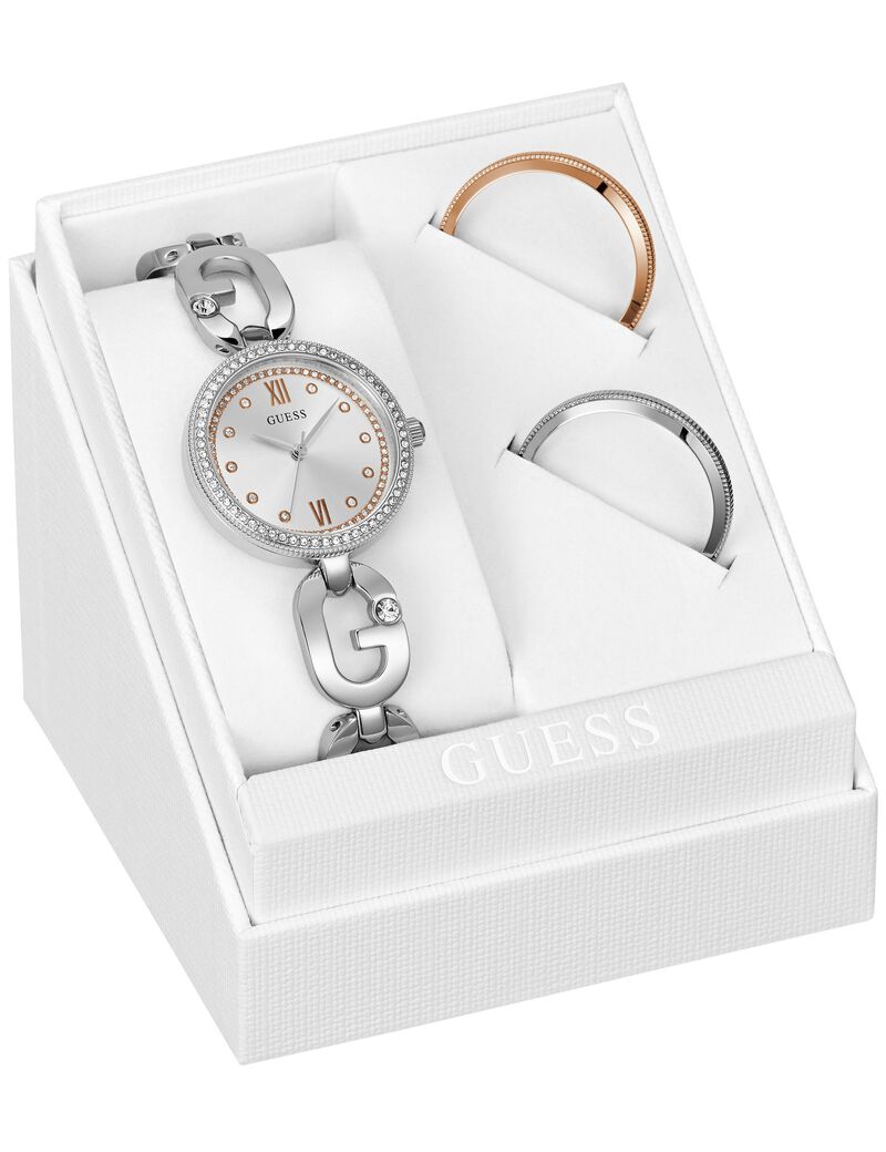 Stainless steel analogue watch