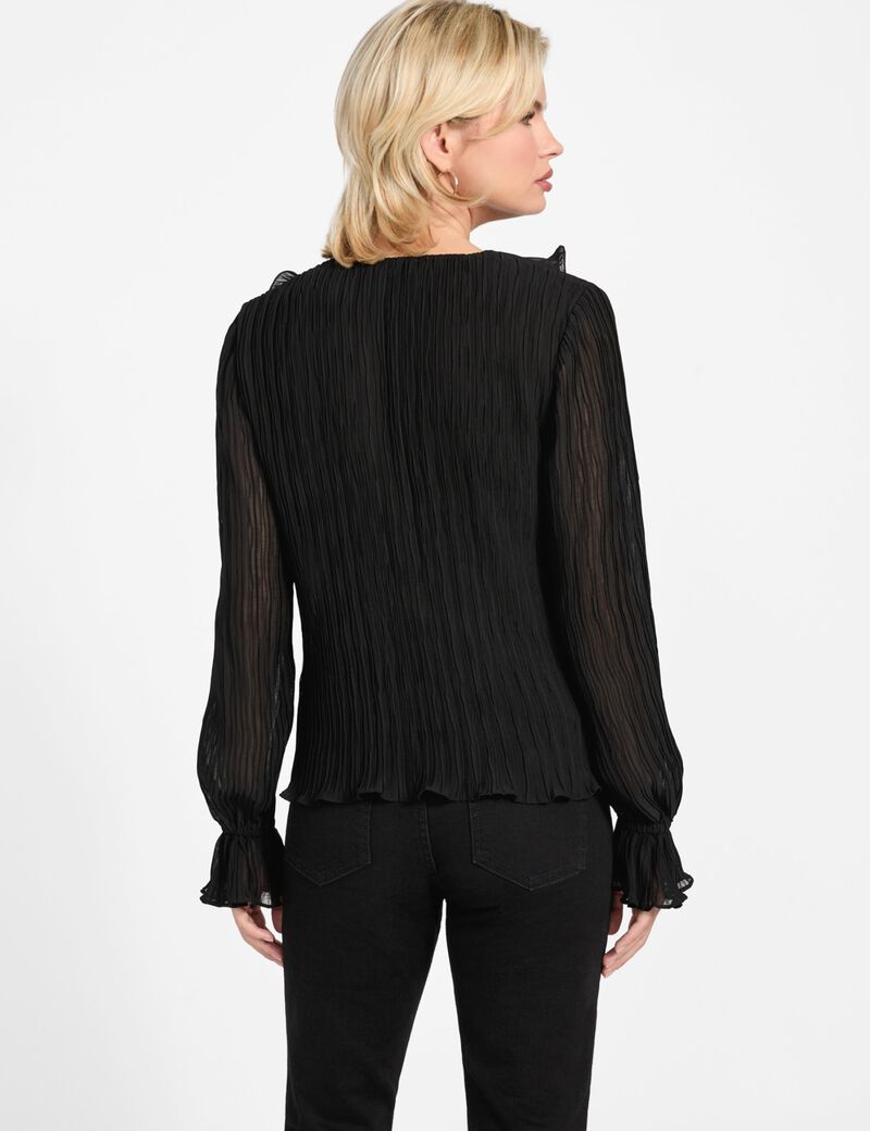 Chiffon ruffle blouse