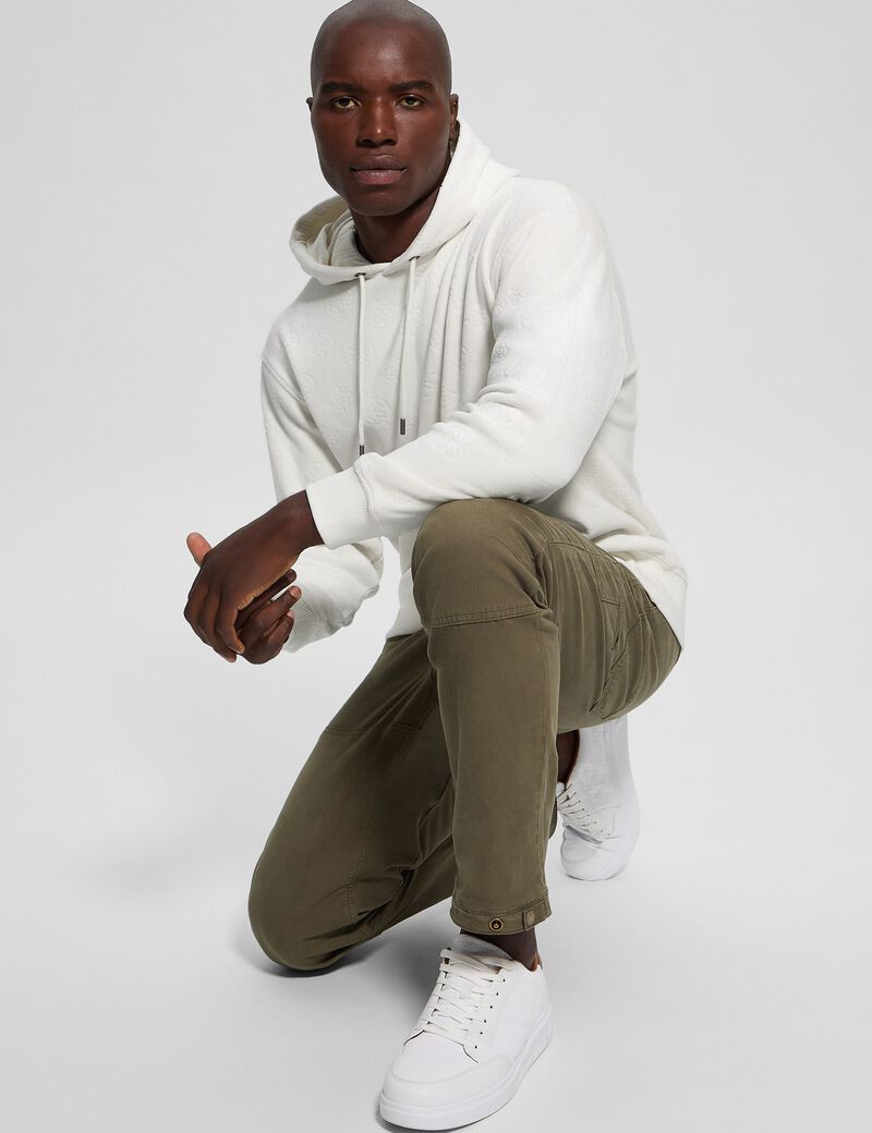 Embossed peony sweatshirt