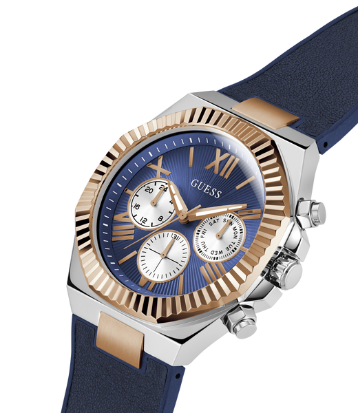 Mens Blue 2-Tone Multi-function Watch