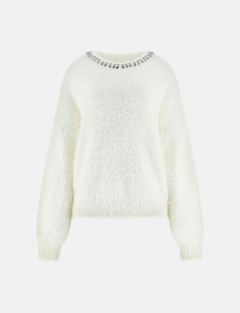 Fuzzy knit sweater
