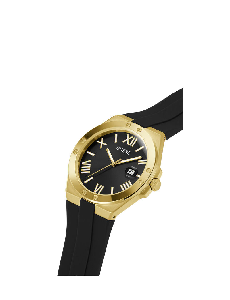 Black And Gold Analog Watch