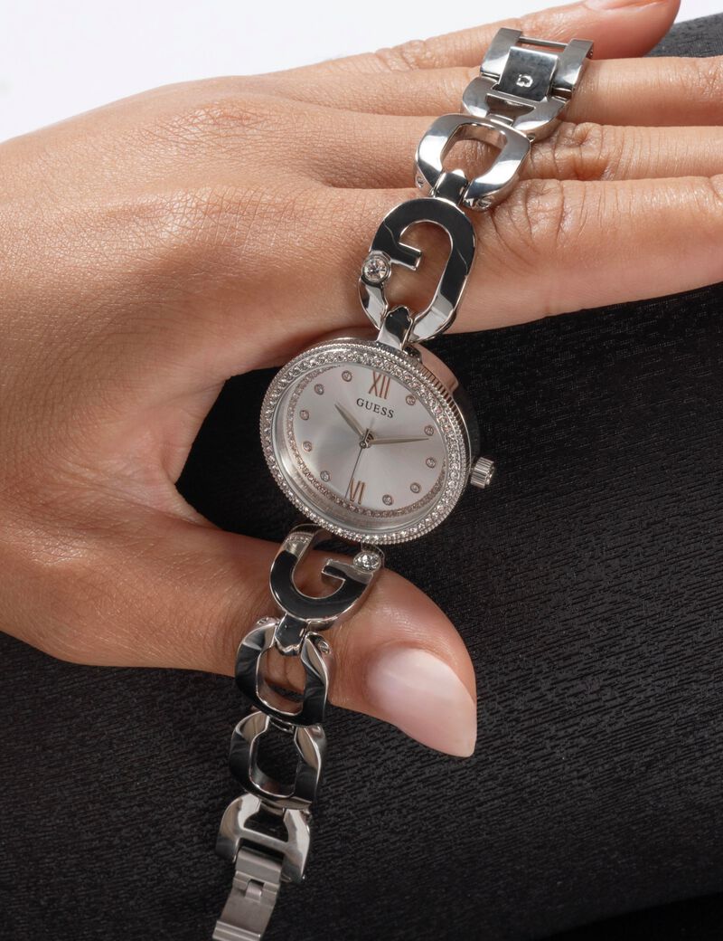 Stainless steel analogue watch