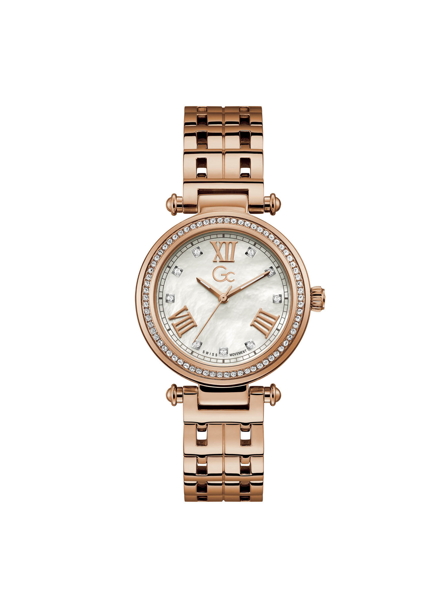 Shop GUESS Online Gc Rose Gold And Crystal Watch