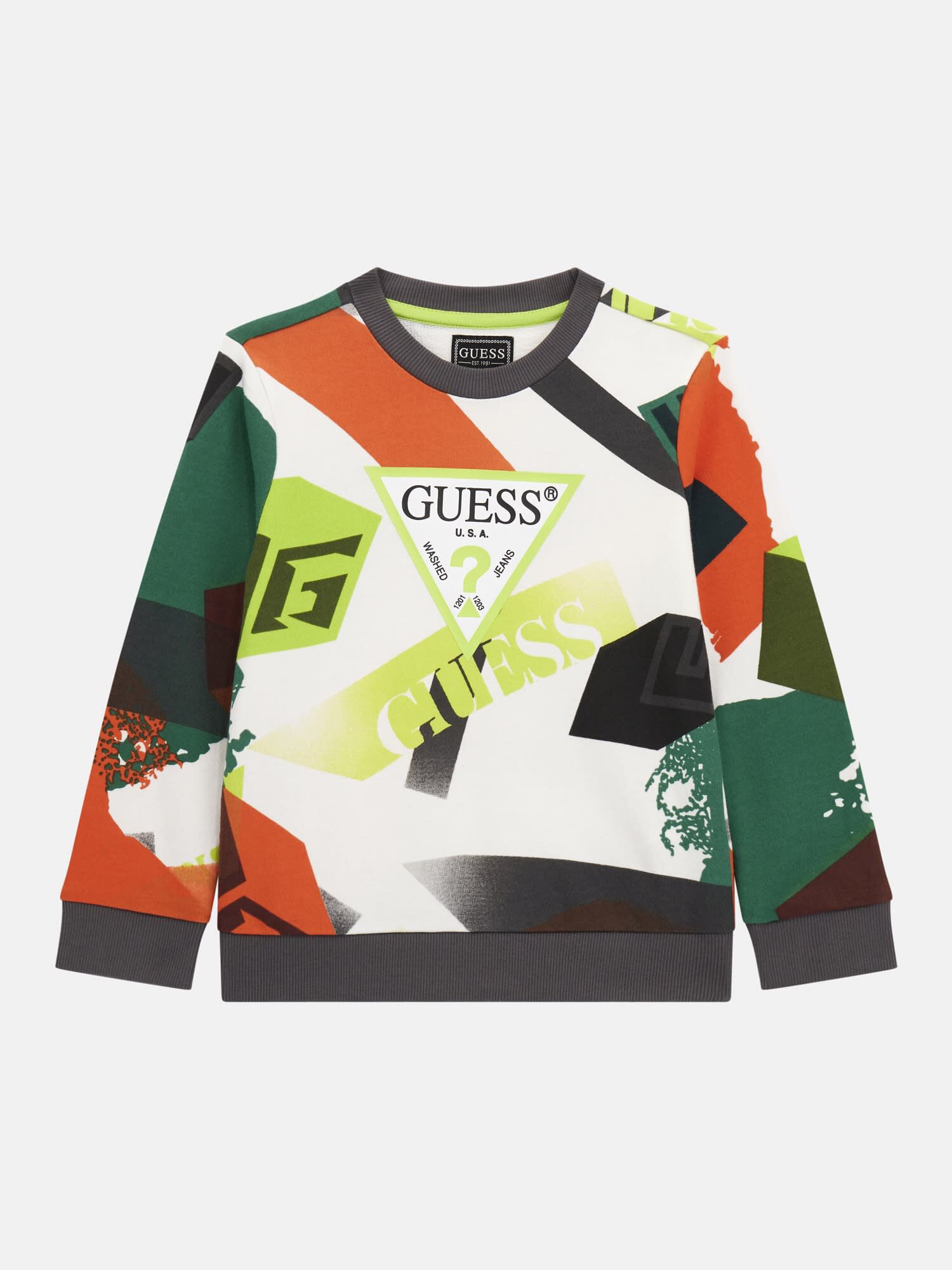 Shop GUESS Online All Over Print Sweatshirt