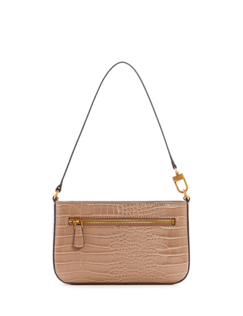 Katey Croc Mini Top Zip Shoulder