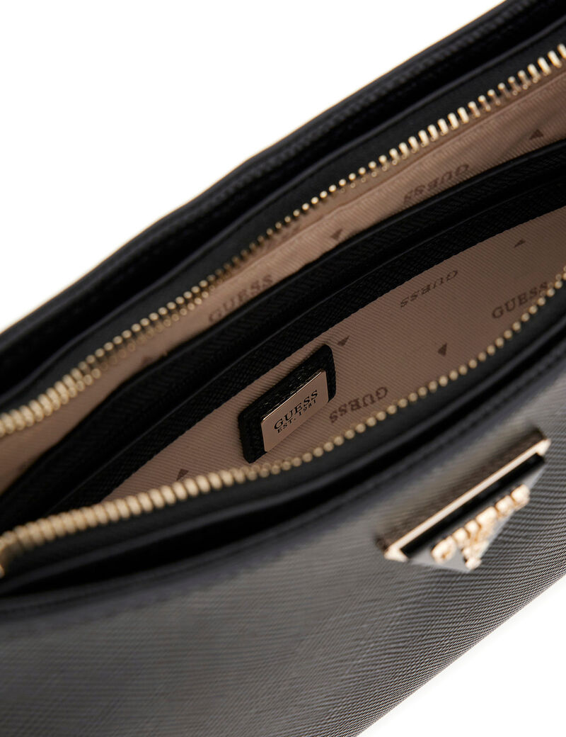 guess noelle saffiano shoulder bag