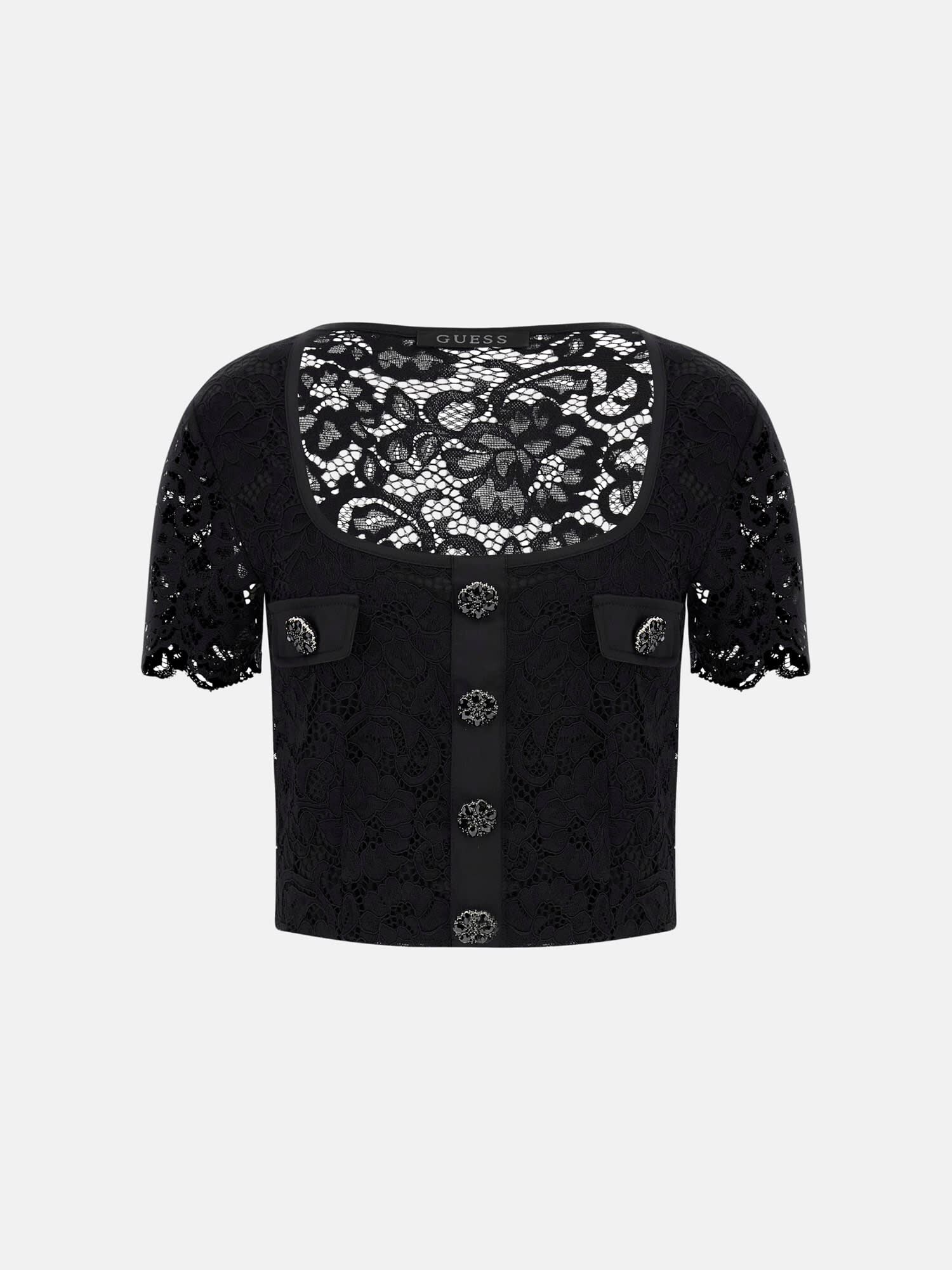 White Lace Top Long Sleeve | Ally Fashion
